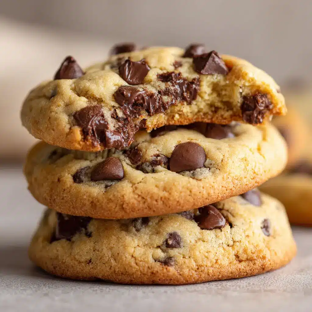 dairy free chocolate chip cookies on rustic table