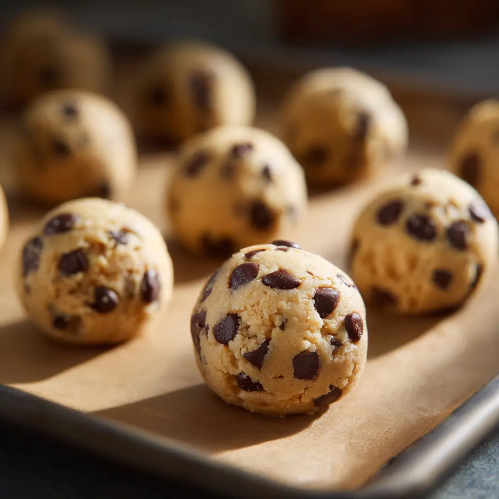 dairy free cookie dough on baking tray