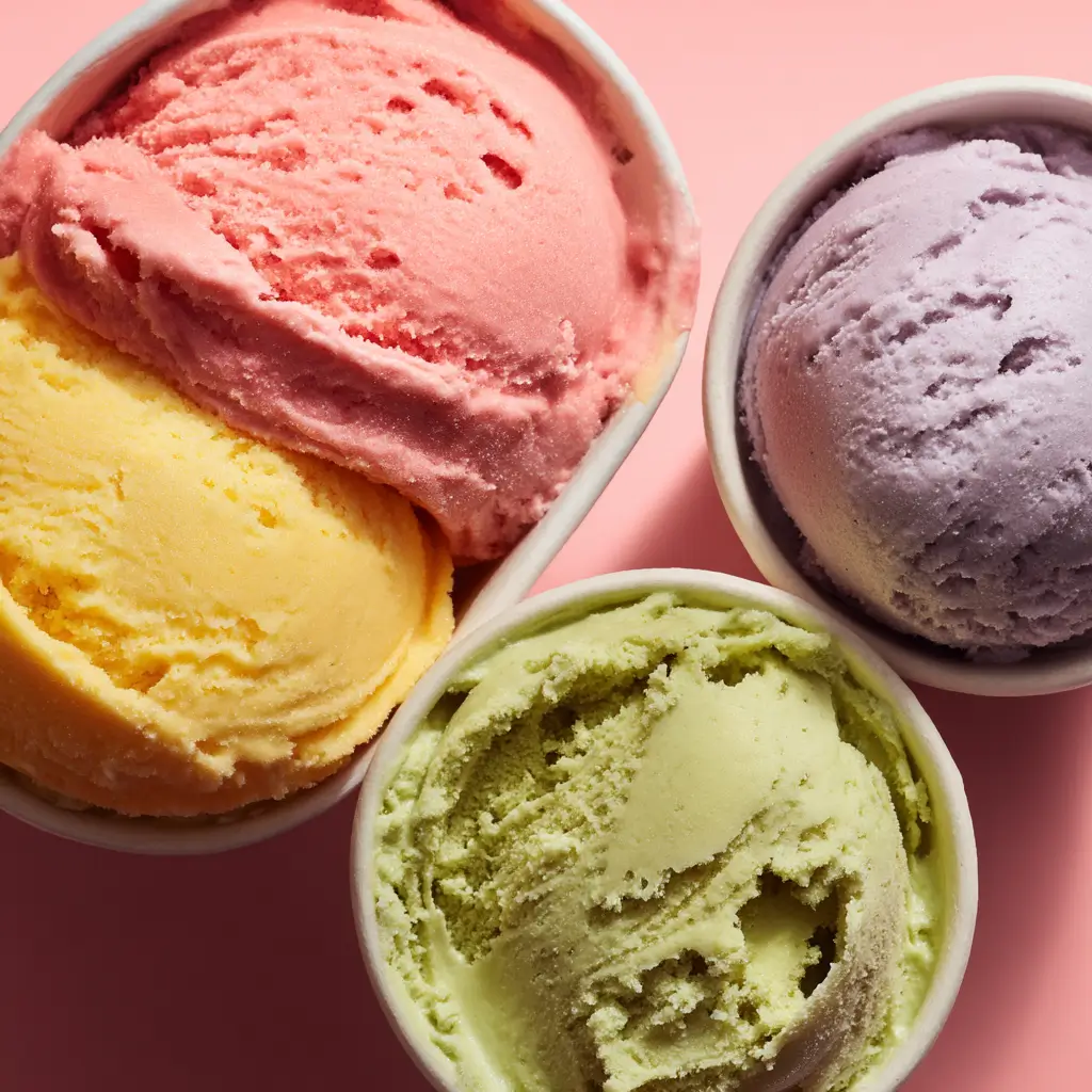 Assorted dairy-free frozen dessert options