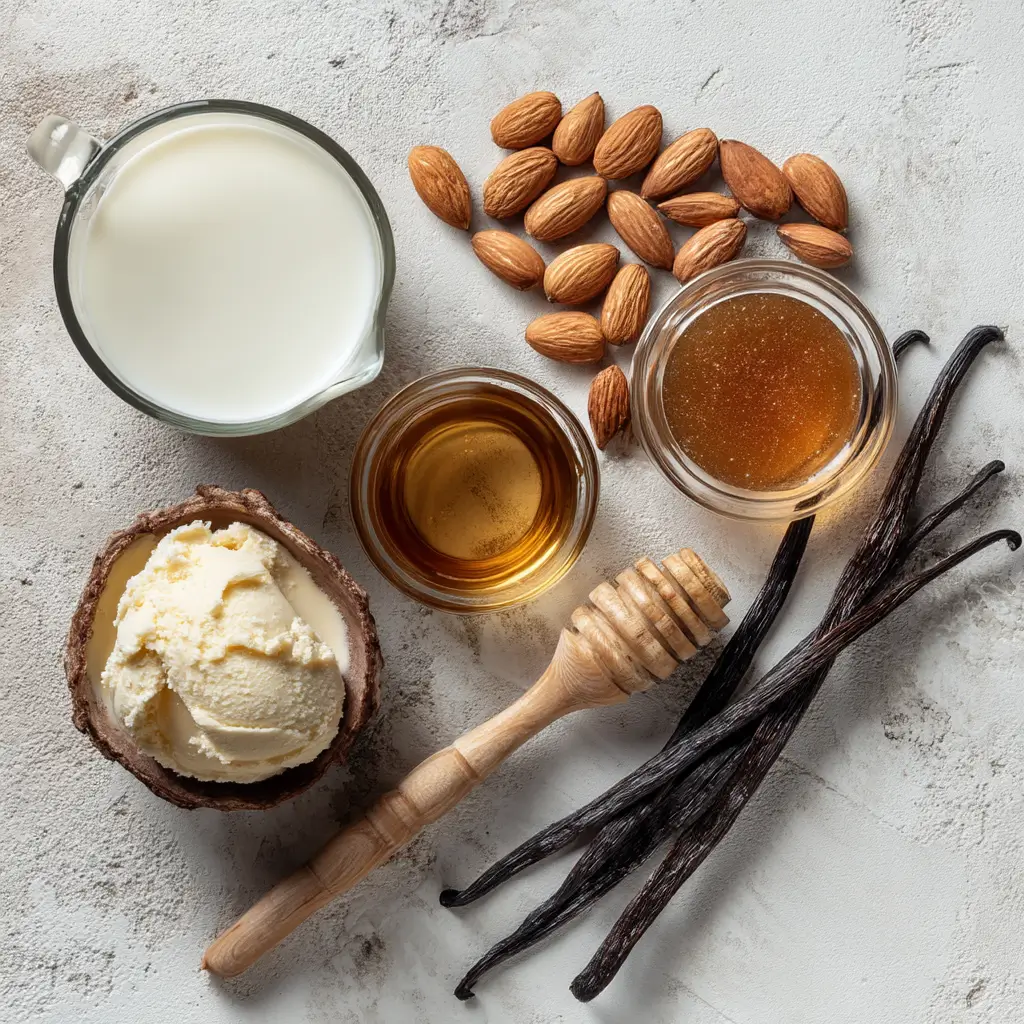 Pouring coconut milk into blender for dairy free ice cream