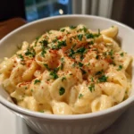 Dairy Free Mac and Cheese in Bowl with Paprika
