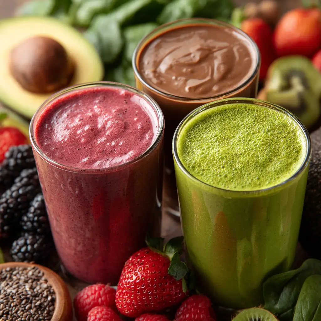 variety of dairy free protein shakes