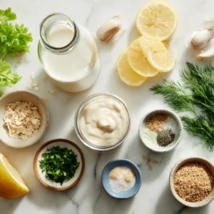 Ingredients for dairy-free ranch dressing
