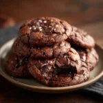 Dairy free chocolate cookies fresh from oven