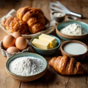 Claire Saffitz croissant ingredients in natural kitchen light