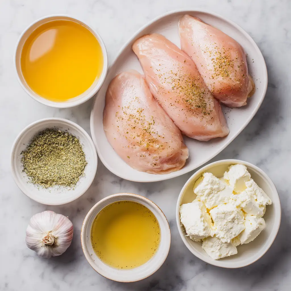 ingredients for crock pot ranch chicken sandwiches