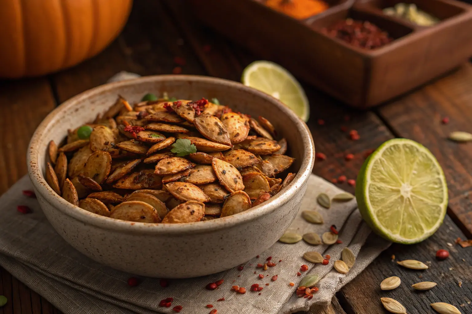 Chili-Lime Roasted Pumpkin Seeds: A Zesty, Crunchy Snack for Every Season