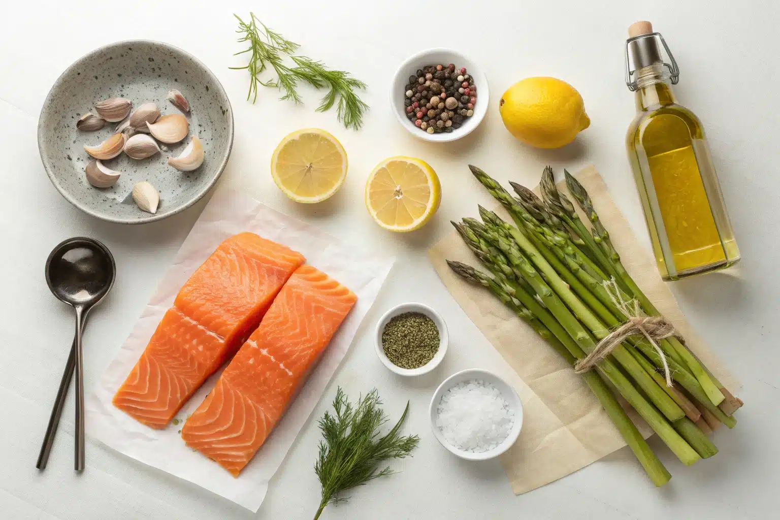 image Baked Salmon with Asparagus