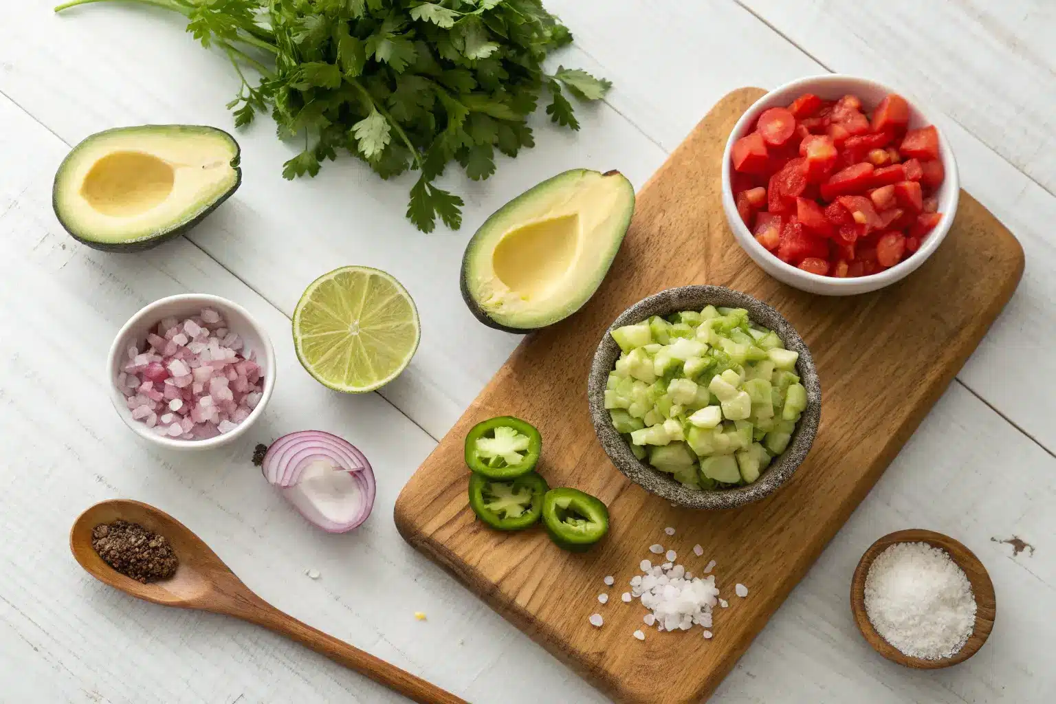 top-down-flat-lay-of-ingredients-for-monster-mash-