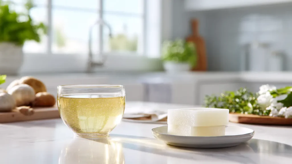 Bone broth with gelatin powder preparation